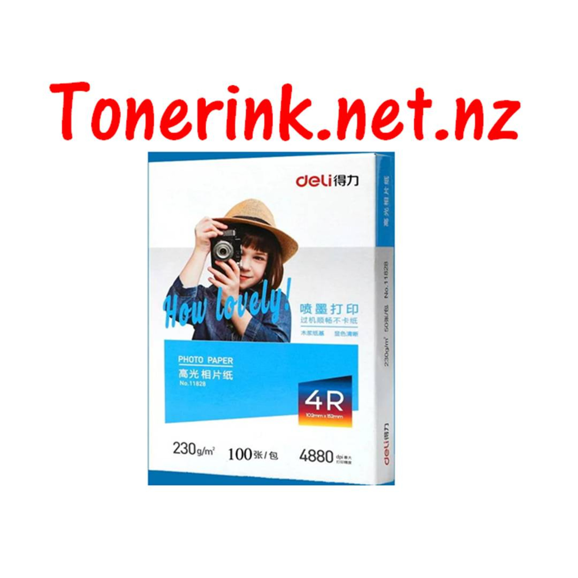 Deli Photo Paper 230g 4R / A6 Size 102mm x 152mm Pack of 100 Sheets