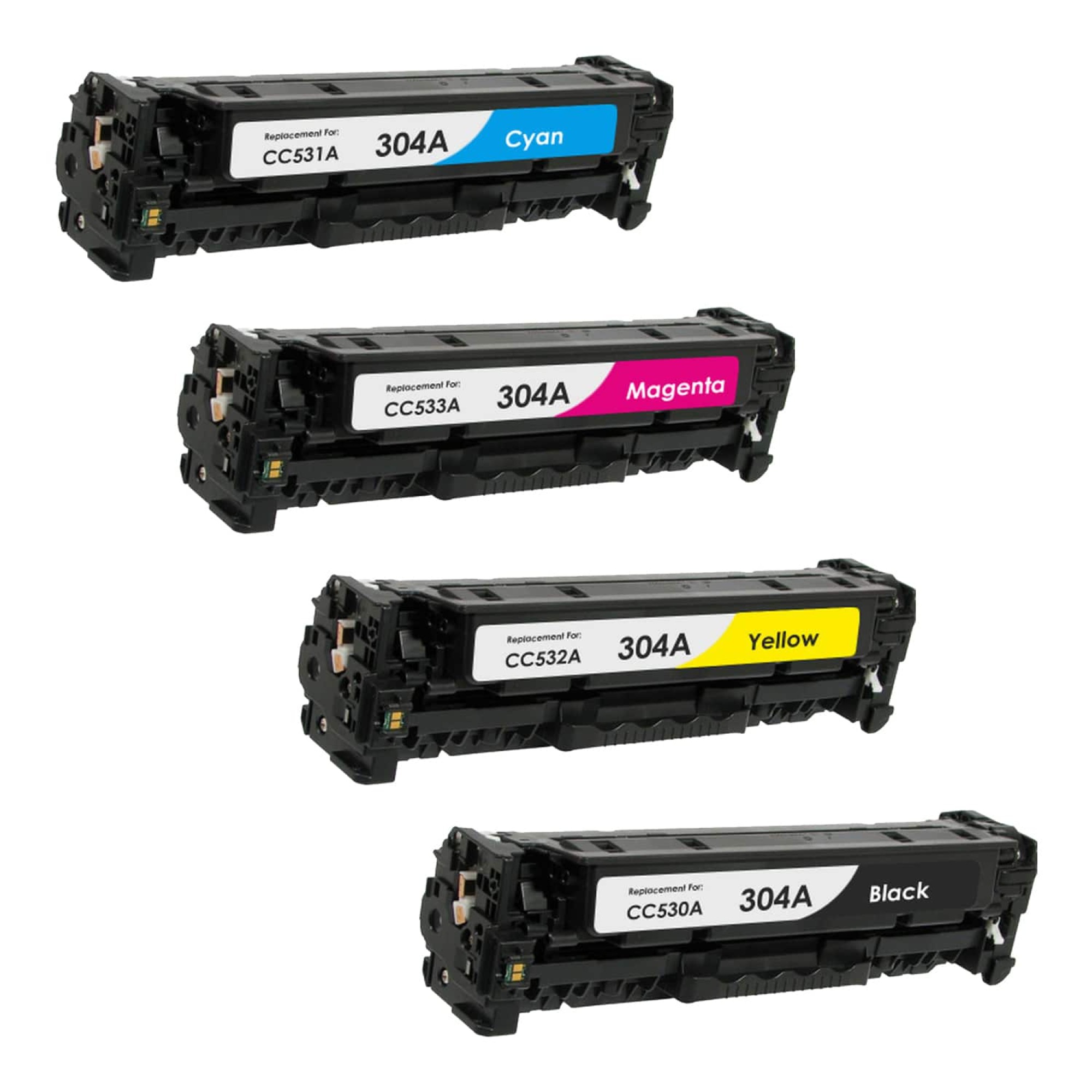 CC530A 31a 32a 33a Hp 304A Full Set 4 Cartridges CC530A 31a 32a 33a Hp 304A Full Set 4 Cartridges