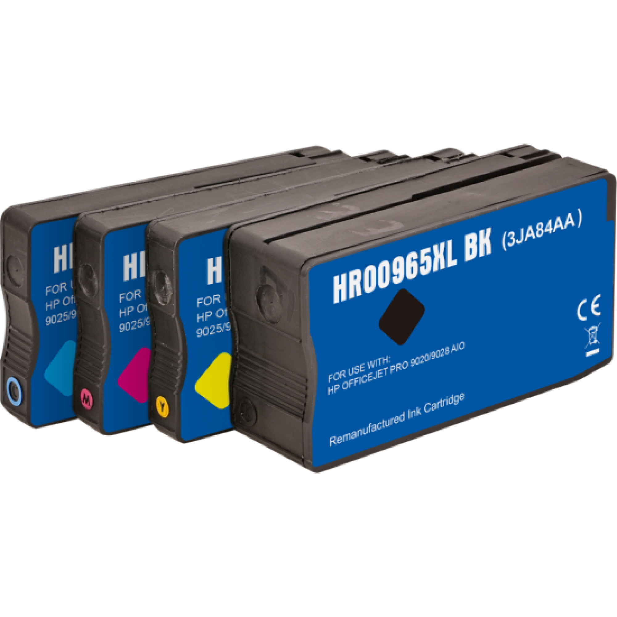 Remanufactured HP 965XL hp965xl Value Pack 4-Ink Cartridges 