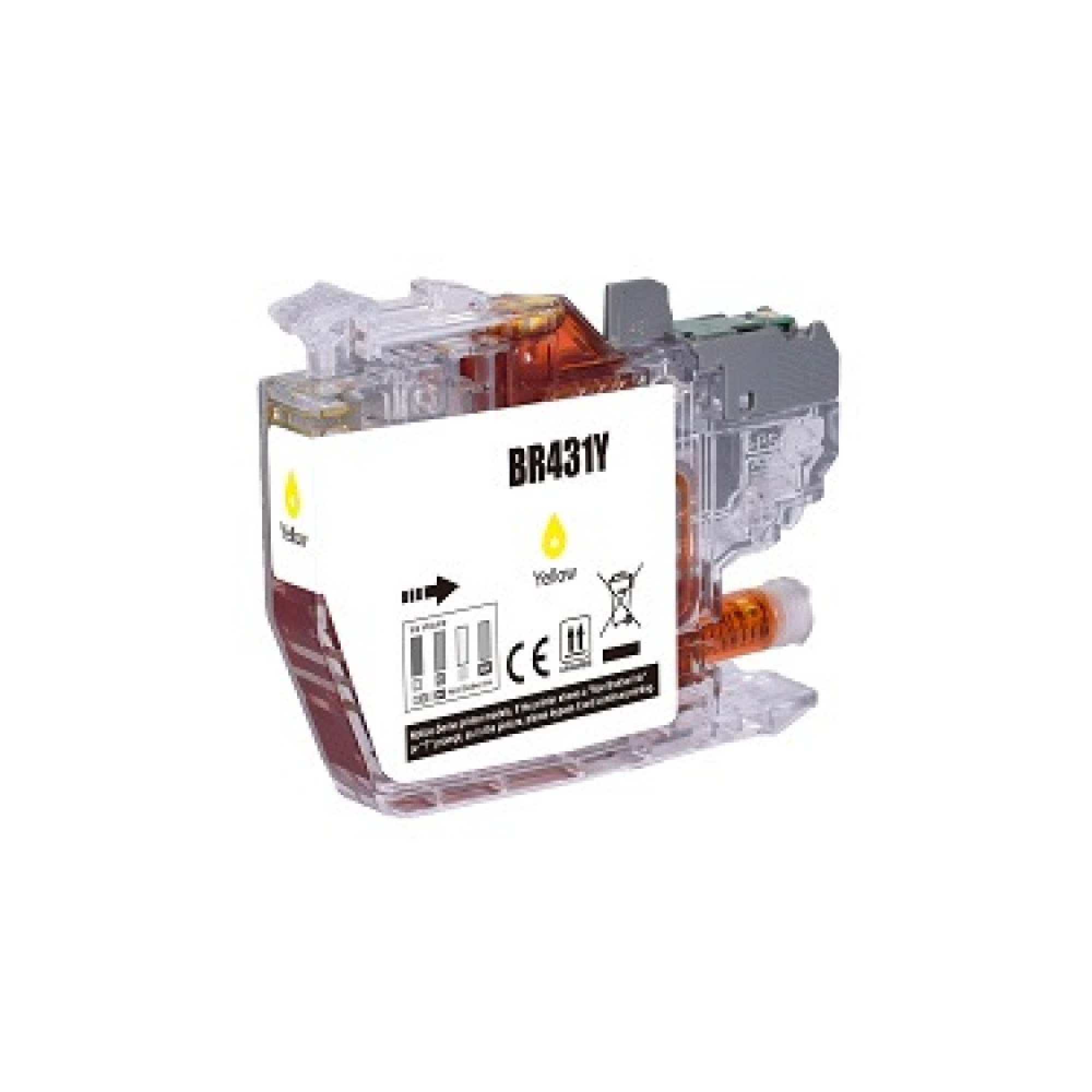 Brother LC431 Yellow Ink Cartridges Compatible 