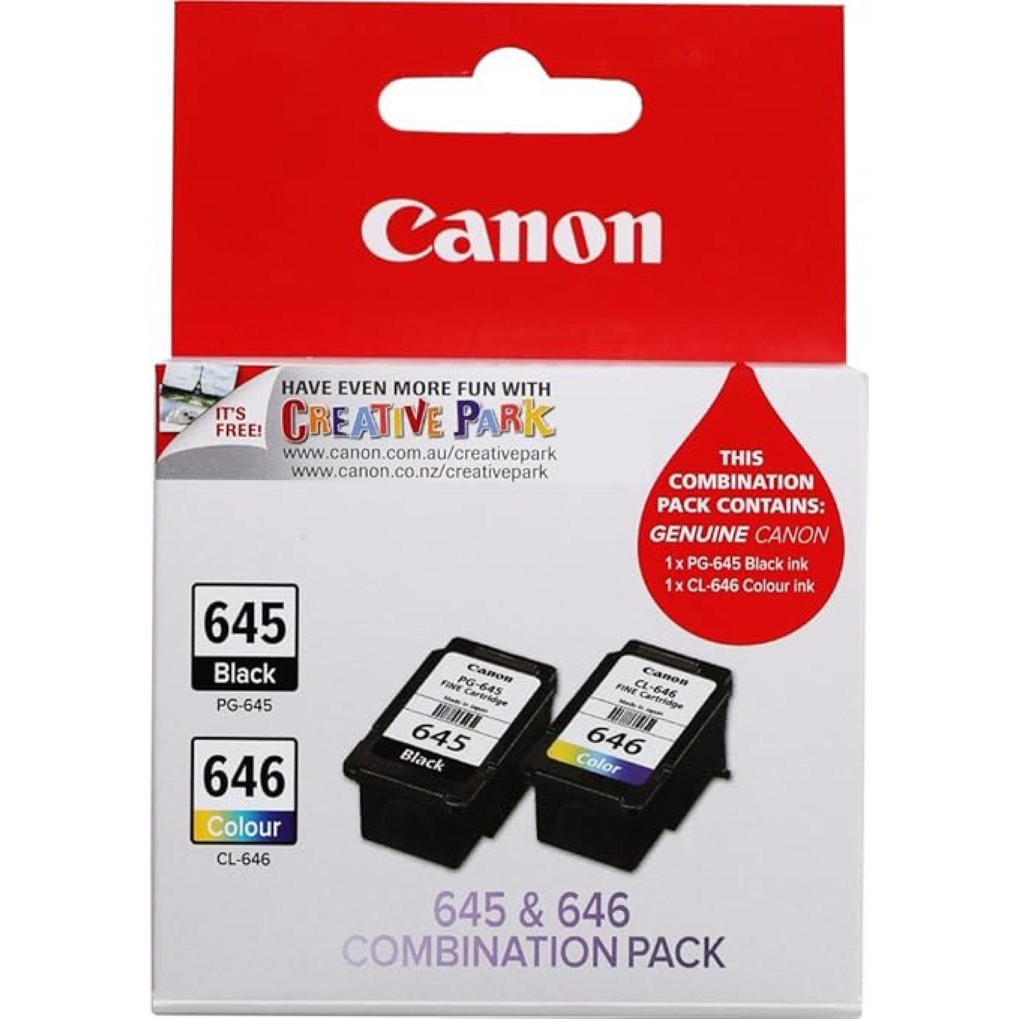 Canon pg645 Black cl646 Color Ink Cartridges Genuine