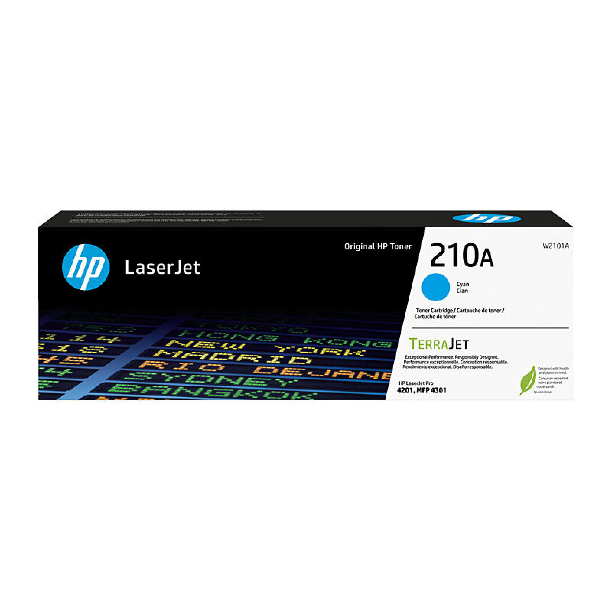 Genuine HP 210A Cyan Toner W2101A Genuine HP 210A Cyan Toner W2101A