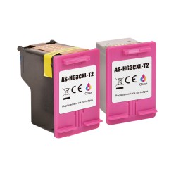 HP 63XL Eco Saver Twin Pack Tri Colors Cartridges Compatible