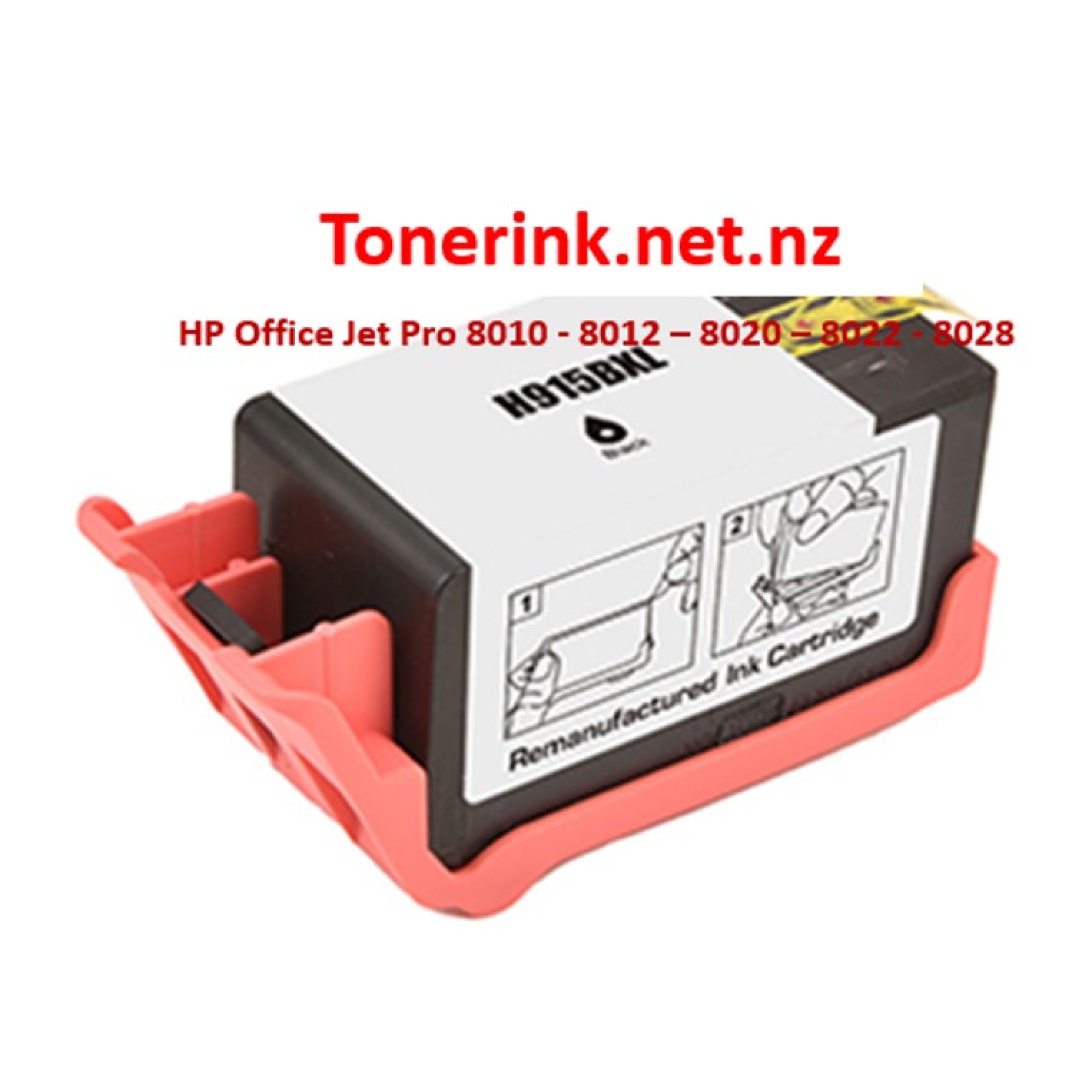 Hp 915xl hp915xl Black Cartridge Remanufactured