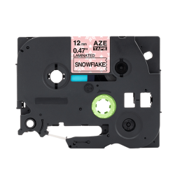 TZe-MPCB31 12mm Black On Snowflake Tape